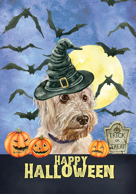 Cockapoo - Hippie Hound Studio Best of Breed Halloween House and Garden Flag